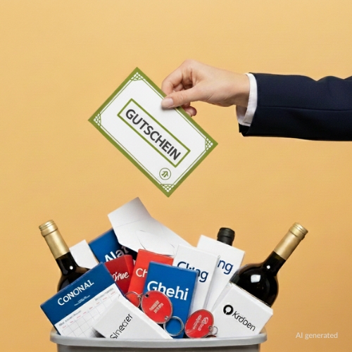 company gifts thrown away