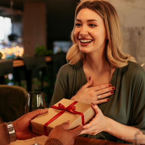 woman getting soundpicture mini as gift